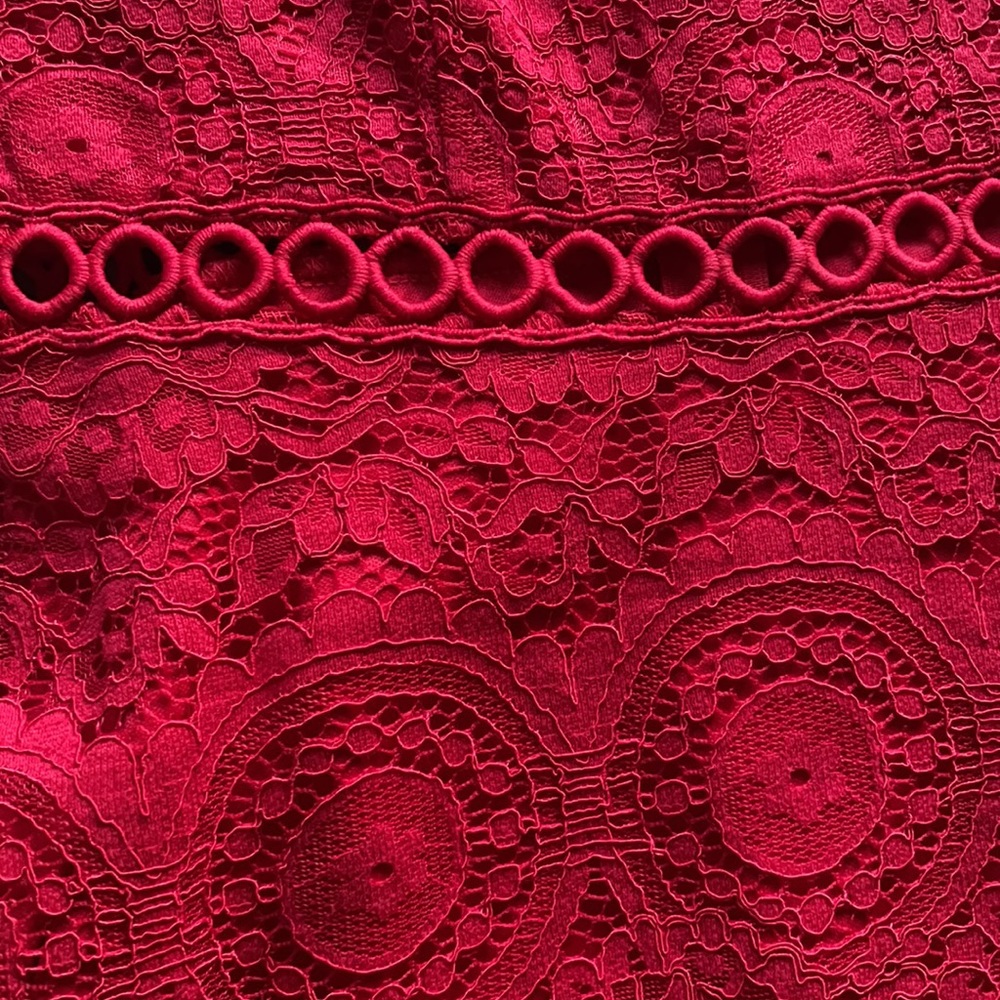 Francesca’s Red Lace Dress - Picture 2 of 2